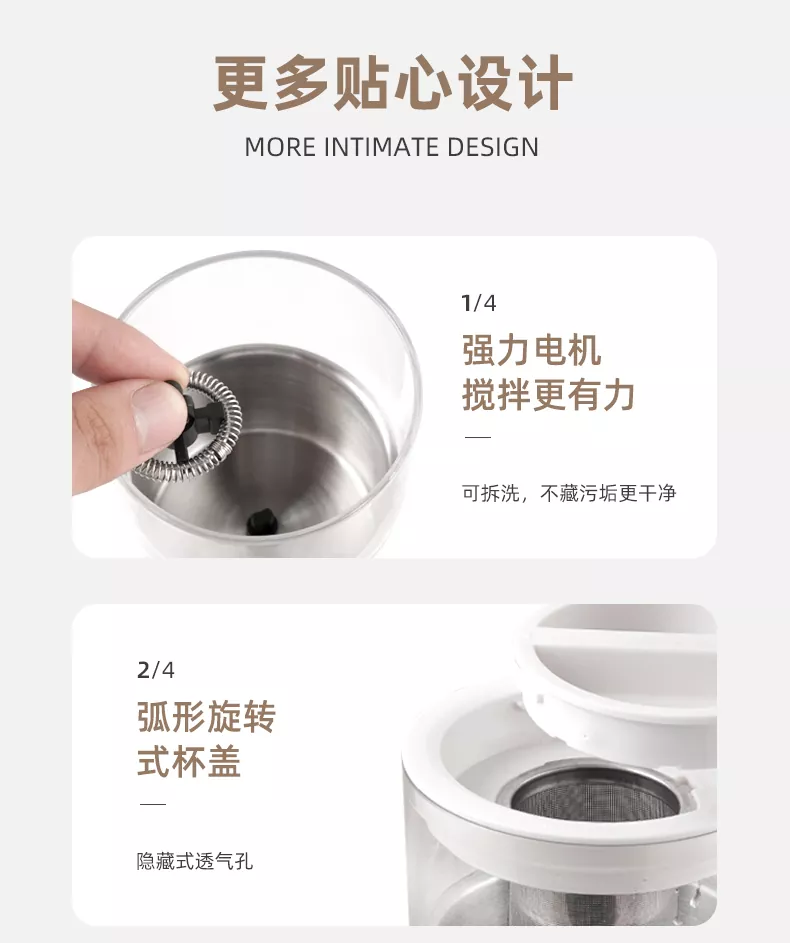 Stainless Steel Electric Milk Frother ၊